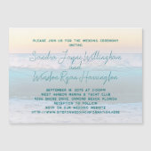 Strand Sunrise Magnetische bruiloft uitnodiging Ka (Voorkant)