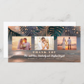 Strand Sunset Bestemming Bruiloft Dank u Bedankkaart (Voorkant / Achterkant)