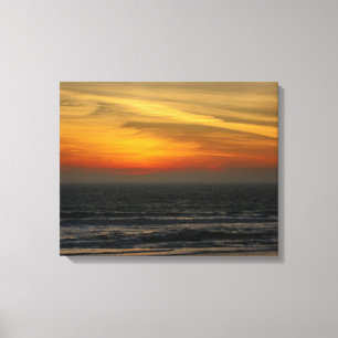 strand Sunset Canvas Afdruk