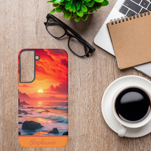 Strand Sunset Coastline - Ocean Vibes Samsung Galaxy Hoesje