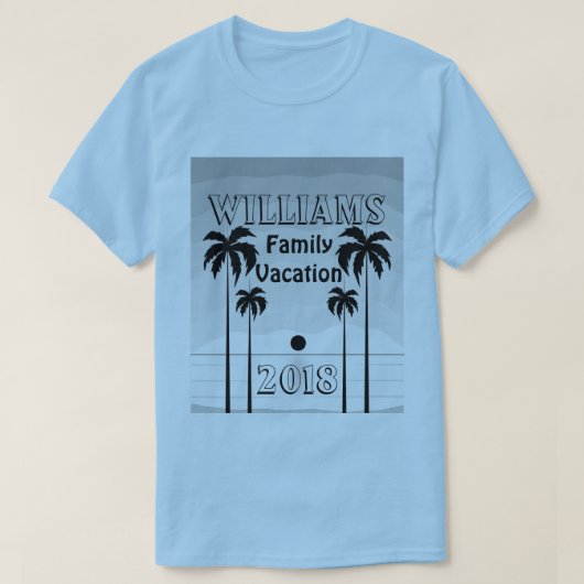 Strand Sunset Familie Vakantie T-shirt (Design voorkant)