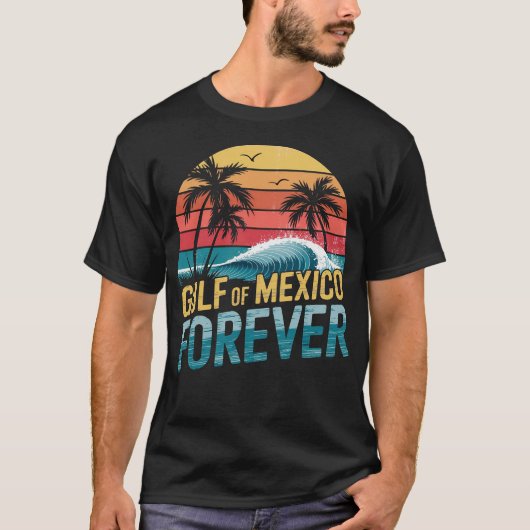 Strand Sunset Graphic T-shirt Golf van Mexico T-sh (Voorkant)