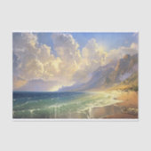 Strand Sunset Moody Landschap Schilderij Decoupage Tissuepapier (Voorkant)