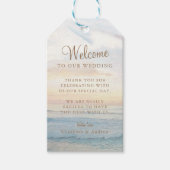 Strand Sunset Seaside / Oceanside bruiloft Cadeaulabel (Voorkant)