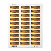 Strand Sunset Sky Romantische bruiloft Etiket (Full Sheet)