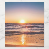 Strand Super vakantie Wijn Etiket (Enkel label)