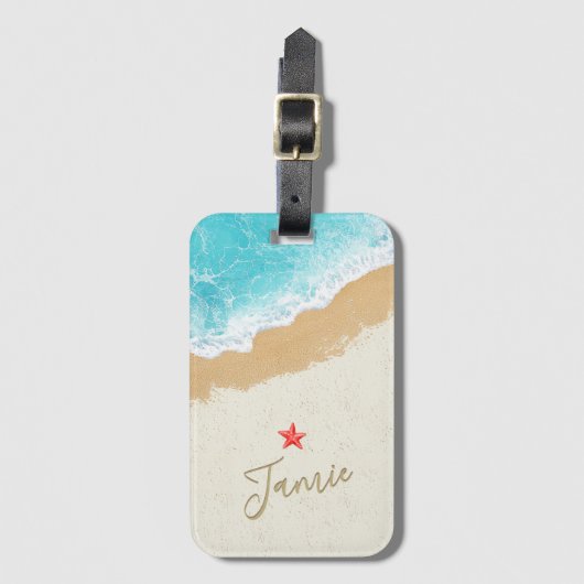 Strand Surf Bagage Label (Voorkant (verticaal))