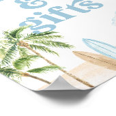 Strand Surf Verjaardagskaarten en Cadeaubordje Poster (Hoek)