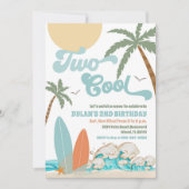 Strand Surf Verjaardagsuitnodiging Kaart (Voorkant)