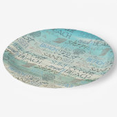 Strand Surf Zand Zee Papieren Bordje (Gekanteld)