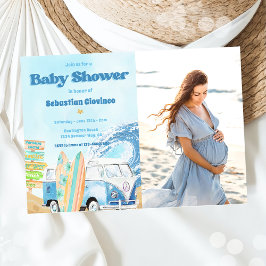 Strand Surfen Baby shower Foto Kaart