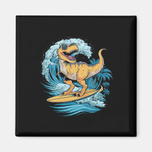 Strand surfen Dinosaur T-rex Surfer Magneet