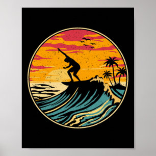 Strand Surfen Surfplank T-shirts Vintage Surfer Re Poster