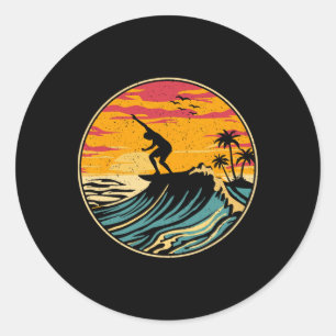 Strand Surfen Surfplank T-shirts Vintage Surfer Re Ronde Sticker