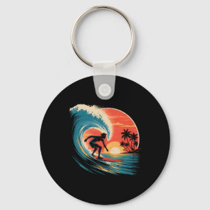 Strand Surfen Surfplank Vintage Retro Surfboarder  Sleutelhanger