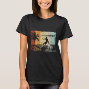 Strand Surfen Surfplank Vintage Retro Surfboarder T-shirt