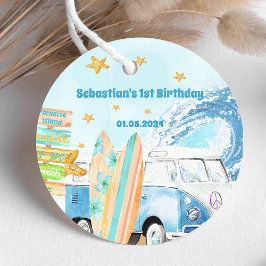 Strand Surfen verjaardagsfeestje Bedankjes Labels