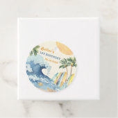 Strand Surfen verjaardagsfeestje Bedankjes Labels (In situ)