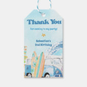 Strand Surfen verjaardagsfeestje Cadeaulabel (Voorkant)