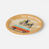 Strand Surfen Verjaardagsfeestje Papier Borden Papieren Bordje (Gekanteld)
