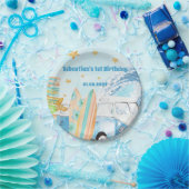 Strand Surfen verjaardagsfeestje Papieren Bordje (Feest)