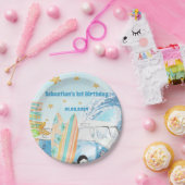 Strand Surfen verjaardagsfeestje Papieren Bordje (Feest)