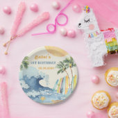 Strand Surfen verjaardagsfeestje Papieren Bordje (Feest)