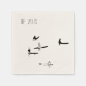 Strand Surfing Trouw Cocktail Servet (Voorkant)