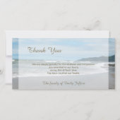 Strand sympathie dank u memorial fotokaart bedankkaart (Voorkant)