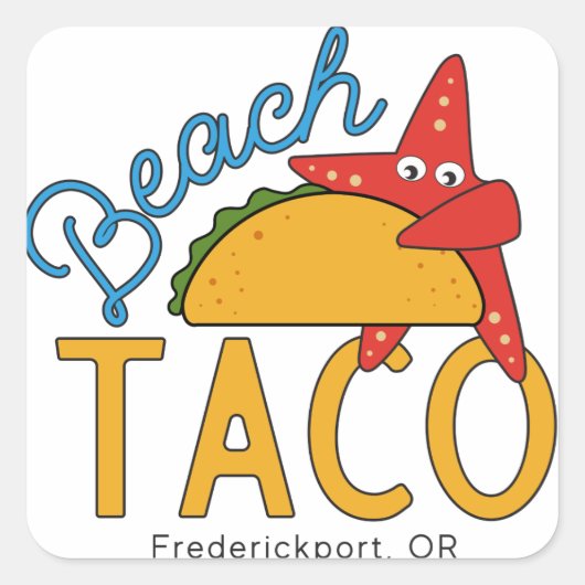 Strand Taco Stickers (Voorkant)