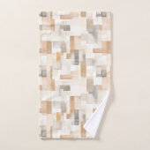 Strand Tan Neutraal Geomeric Square Bad Handdoek (Handdoek)