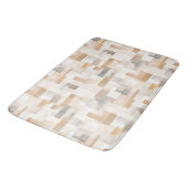 Strand Tan Neutraal Geomeric Square Badmat (Gekanteld)