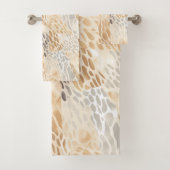 Strand Tan Neutrale Steen Patroon Bad Handdoek (Insitu)