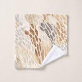 Strand Tan Neutrale Steen Patroon Bad Handdoek (Wasdoekje)