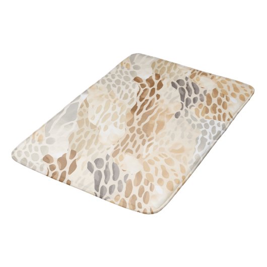 Strand Tan Neutrale Steen Patroon Badmat (Gekanteld)