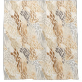 Strand Tan Neutrale Steen Patroon Douchegordijn (Voorkant)