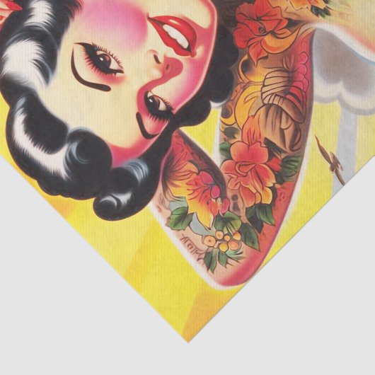  strand Tattoo Pinup Tissuepapier (Detail)