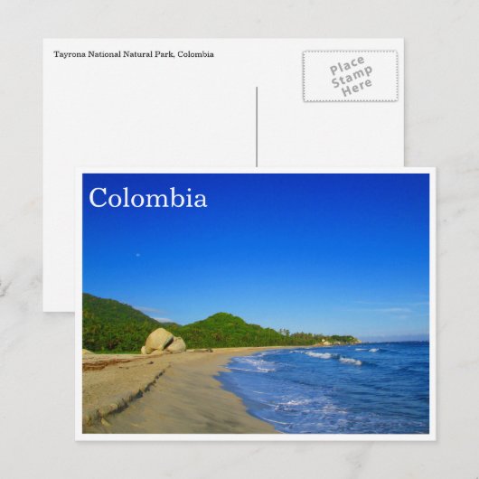 strand tayrona briefkaart (Voorkant / Achterkant)