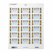 Strand Teenslippers Adresetiketten Etiket (Full Sheet)