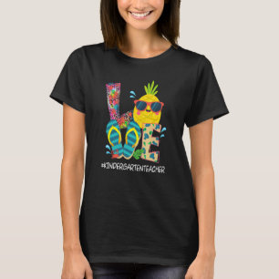 Strand Teenslippers Ananas Zomervakantie Liefde Ki T-shirt