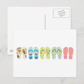Strand teenslippers briefkaart (Voorkant / Achterkant)