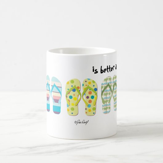 Strand Teenslippers Het leven is beter op het stra Koffiemok (Center)
