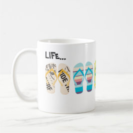 Strand Teenslippers Het leven is beter op het stra Koffiemok