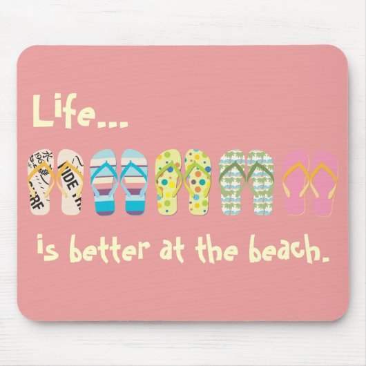 Strand teenslippers muismat (Voorkant)