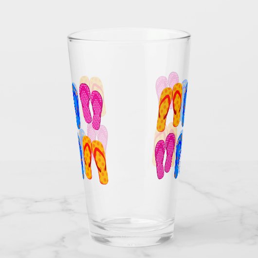 Strand Teenslippers Thongs Sandalen Ocean Seaside Glas (Links)