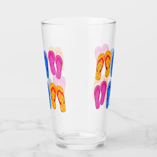 Strand Teenslippers Thongs Sandalen Ocean Seaside Glas (Rechts)