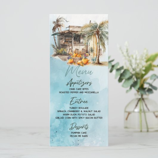 Strand Thanksgiving Flat Menu (Staand voorkant)