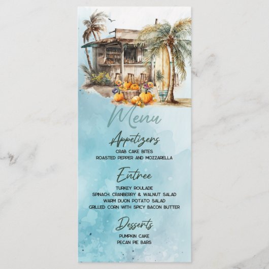 Strand Thanksgiving Flat Menu (Voorkant)