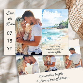 Strand thema 4 foto bruiloft save the date