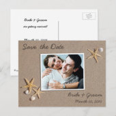 Strand Thema Bewaar de datum Foto Briefkaarten (Voorkant / Achterkant)